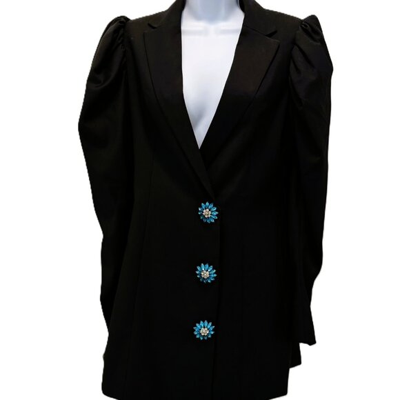 ROTATE BIRGER CHRISTENSEN Black Bejewelled Carol Dress Sz 4-6 - Picture 13 of 13